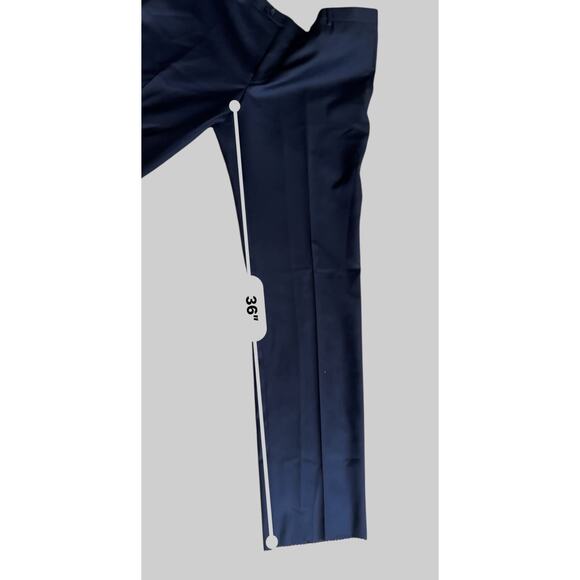 Jos. A. Bank Navy Blue Size 42 Short 1905 Wool Suit Dress Pant Unhemmed - Picture 5 of 7